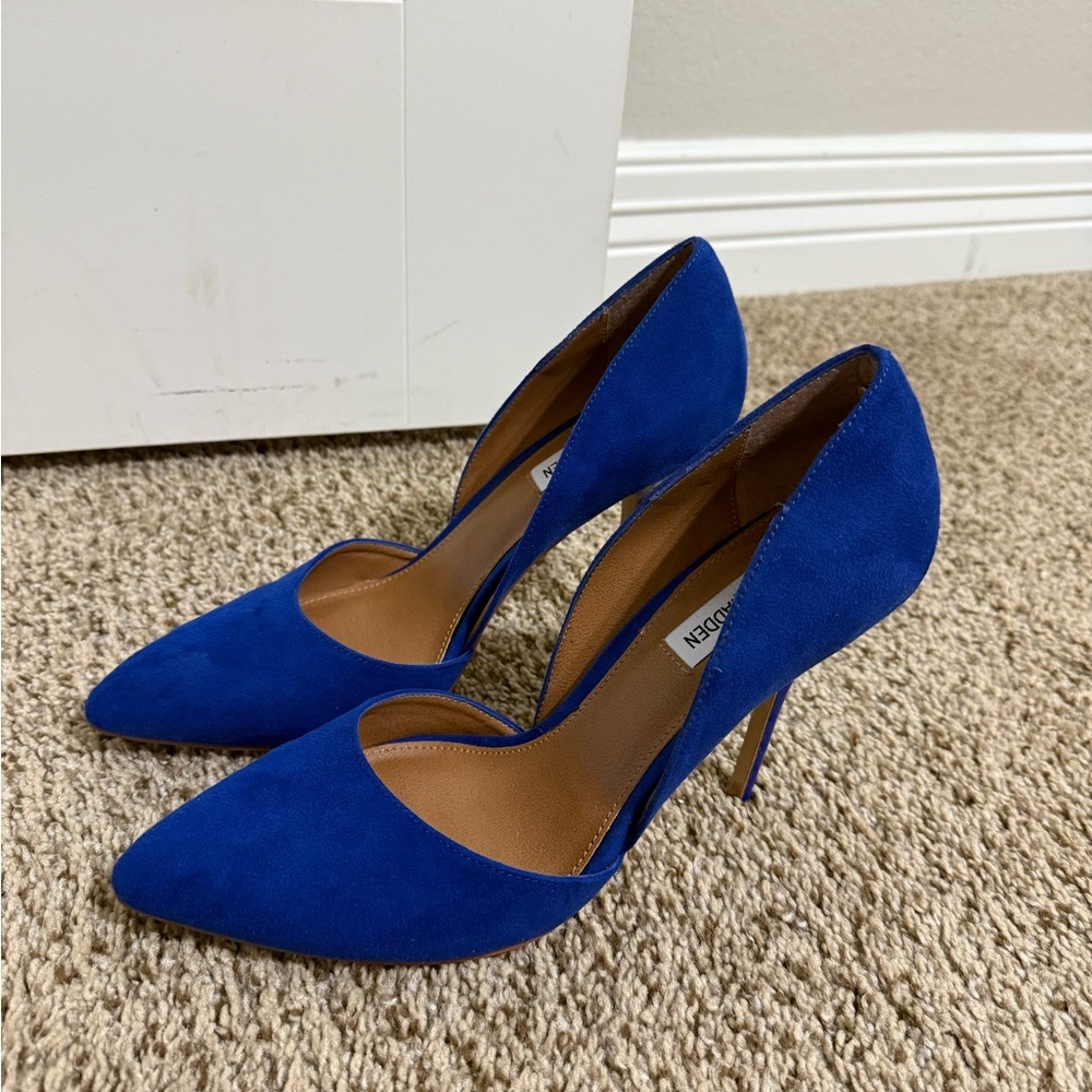 Steve Madden Royal Blue Suede Heels